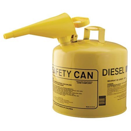 EAGLE MFG 5Gal.Metal Yellow Type Isafety Can W-F-15 Funnel EA390589